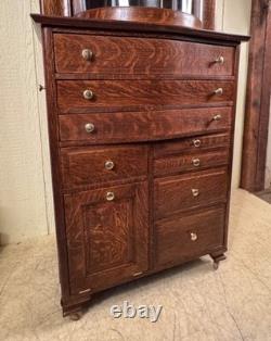 Antique Oak Ransom & Randolph Co. Dental/Doctor's Cabinet Very Rare Model