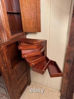 Antique Oak Ransom & Randolph Co. Dental/Doctor's Cabinet Very Rare Model