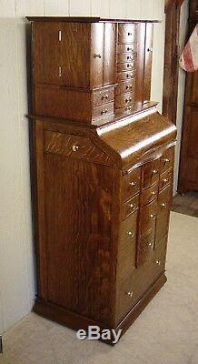 Antique Oak Ransom & Randolph Dental Cabinet #35