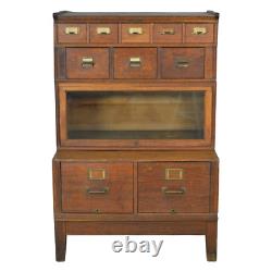 Antique Oak Sectional File Cabinet by Yawman #21438