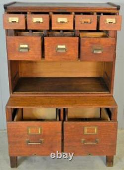 Antique Oak Sectional File Cabinet by Yawman #21438