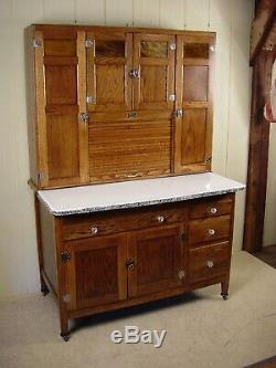 Antique Oak Sellers Hoosier Cabinet