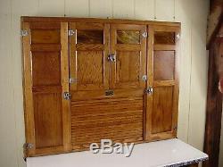 Antique Oak Sellers Hoosier Cabinet