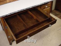 Antique Oak Sellers Hoosier Cabinet