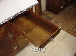 Antique Oak Sellers Hoosier Cabinet