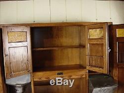 Antique Oak Sellers Hoosier Cabinet