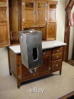 Antique Oak Sellers Hoosier Cabinet