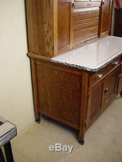 Antique Oak Sellers Hoosier Cabinet