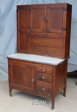 Antique Oak Sellers Kitchen Cabinet original finish 42 inches wide