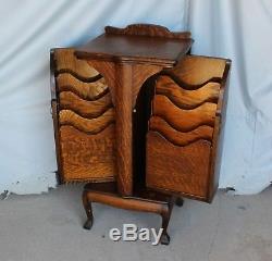 Antique Oak Sheet Music Storage Cabinet made by Herzog