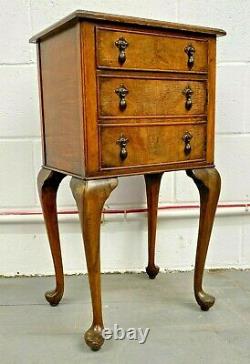 Antique Oak Side Table / Bedside / Sofa Table 1 Draw 1 Door