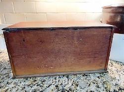 Antique Oak Spool Cabinet 10 Drawers, Great for Jewelry. Small Items