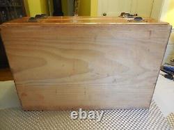 Antique Oak Store Table Top 3 Drawer Storage Cabinet