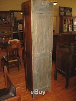 Antique Oak Tall Flat File Chest 31 Slot Artist Cabinet Photography Craft 7 Ft