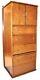 Antique Oak Tongue & Groove Locking 2 Door, 4 Drawer Cabinet/chest Of Drawers