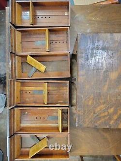 Antique Oak Wood Library Card Catalog 6 Drawer Library Bureau SoleMakers