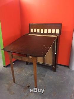Antique Oak Yawman & FRBE Map / Blueprint Cabinet Fold Out Drafting Table Rare