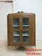 Antique Oak Chestnut Hanging Corner Cabinet Cupboard Display Hutch