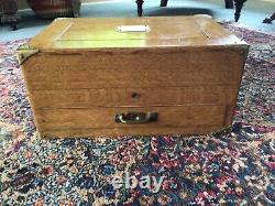 Antique Oak silverware chest dated June 1st 1899