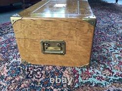 Antique Oak silverware chest dated June 1st 1899