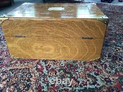 Antique Oak silverware chest dated June 1st 1899