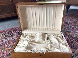 Antique Oak silverware chest dated June 1st 1899