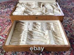 Antique Oak silverware chest dated June 1st 1899