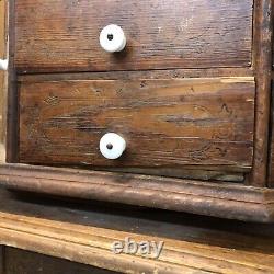 Antique Octagonal Hardware Cabinet 104 Drawers Turn Of The Century Top Spins