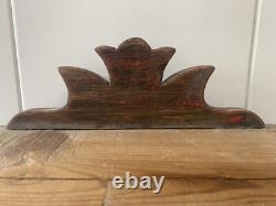 Antique Old 19th c. American Folk Art Rustic Country Primitive Spice Cabinet
