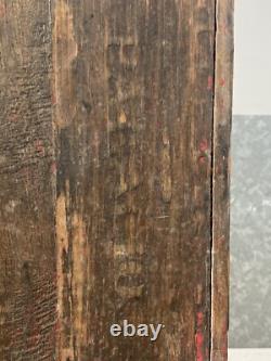 Antique Old 19th c. American Folk Art Rustic Country Primitive Spice Cabinet