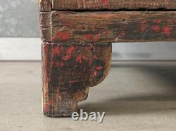 Antique Old 19th c. American Folk Art Rustic Country Primitive Spice Cabinet