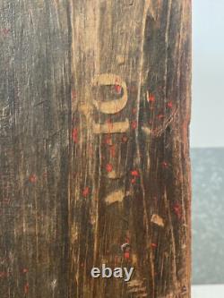 Antique Old 19th c. American Folk Art Rustic Country Primitive Spice Cabinet