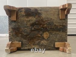 Antique Old 19th c. American Folk Art Rustic Country Primitive Spice Cabinet