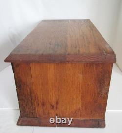 Antique Optometry Eye Glass 4 Drawer Storage Cabinet Oak 10 H x 23 L x 11 W