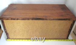 Antique Optometry Eye Glass 4 Drawer Storage Cabinet Oak 10 H x 23 L x 11 W