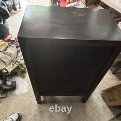 Antique Oriental Wood 2-Door Butterfly Chinese wedding cabinet