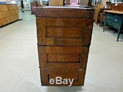 Antique Original Finish Oak Shaw Walker Stacking File Cabinet Barrister 3 Stack