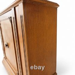 Antique Ornate Wood Bar Cabinet Storage Chest Carved Details John Widdicomb