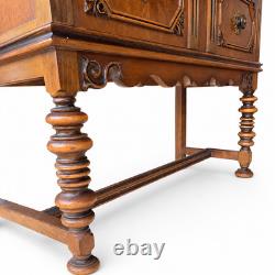 Antique Ornate Wood Bar Cabinet Storage Chest Carved Details John Widdicomb