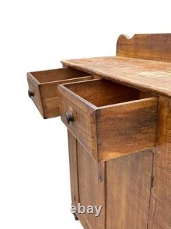 Antique Pa paint decorated Jelly cupboard milk cabinet primitive 1860 old paint