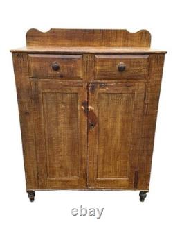 Antique Pa paint decorated Jelly cupboard milk cabinet primitive 1860 old paint