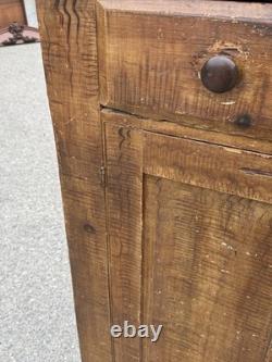 Antique Pa paint decorated Jelly cupboard milk cabinet primitive 1860 old paint