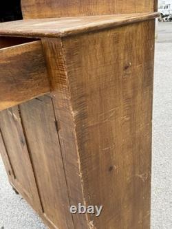 Antique Pa paint decorated Jelly cupboard milk cabinet primitive 1860 old paint