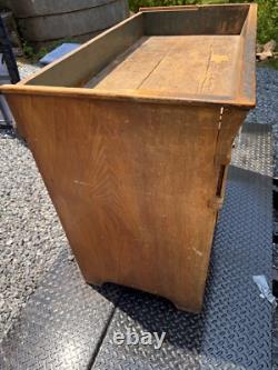 Antique Paint decorated dry sink step back cupboard folk art pa 1860 primitive