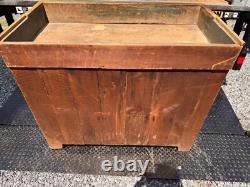 Antique Paint decorated dry sink step back cupboard folk art pa 1860 primitive