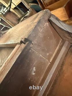 Antique Paint decorated dry sink step back cupboard folk art pa 1860 primitive
