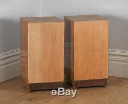 Antique Pair Art Deco Birds Eye Maple Bedside Cupboards Cabinets Night Tables