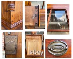 Antique Pennsylvania Chippendale Poplar Pewter Cupboard / Cabinet