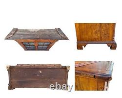 Antique Pennsylvania Chippendale Poplar Pewter Cupboard / Cabinet