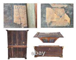 Antique Pennsylvania Chippendale Poplar Pewter Cupboard / Cabinet
